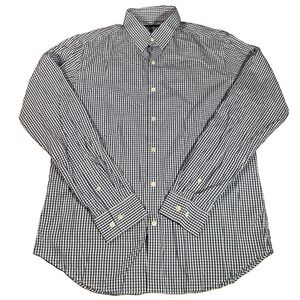 Theory Shirt Men's L Blue White Check Long Sleeve Button Down Business Casual